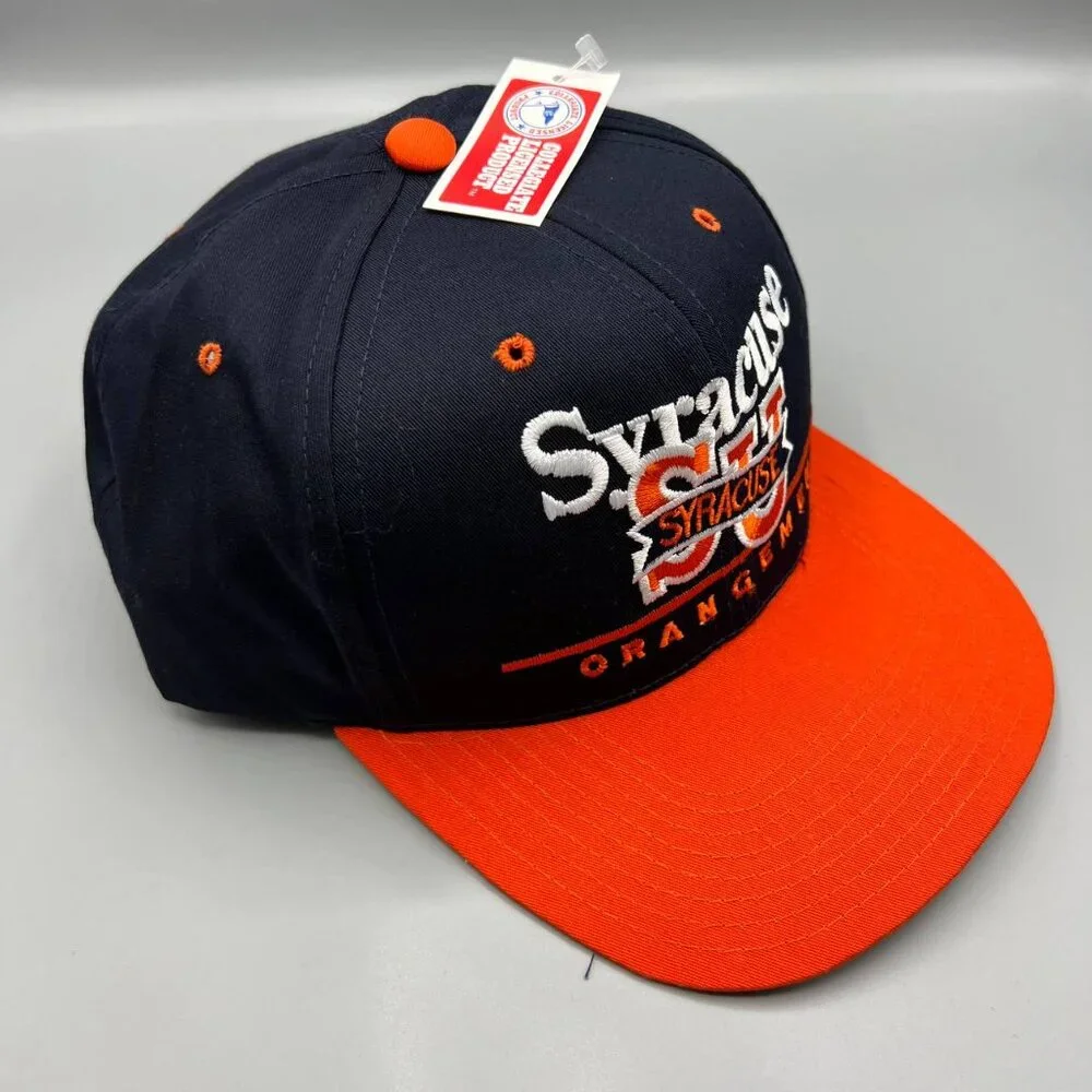 Vintage Syracuse Orangemen NCAA Twins Enterprise Hat Snap back Cap Black New Men - Picture 3 of 7